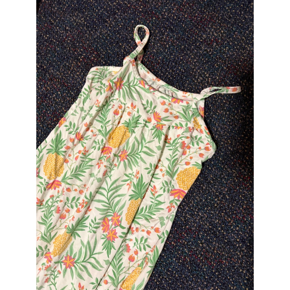 Sweet Bamboo Kids Pineapple Floral Tropical Bamboo Romper Sleeveless 3 Years